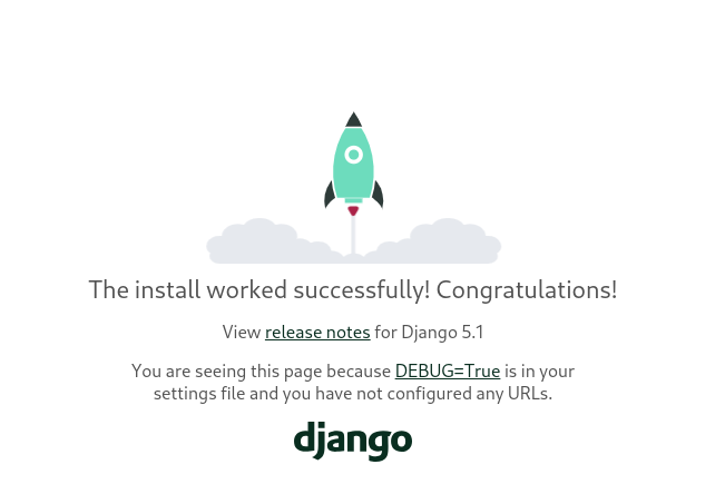 Page d'accueil Django